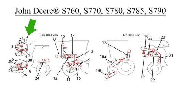 H221273 JD Rotary screen Belt -Side